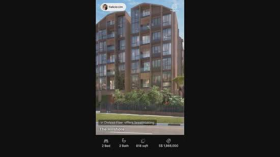 The Hillshore, 292 Pasir Panjang Rd, Buona Vista / West Coast / Clementi New Town, 2 Bedrooms, 818 sqft, Condominium For Sale, by Felicia Lim, 500291029 - PropertyGuru.com.sg