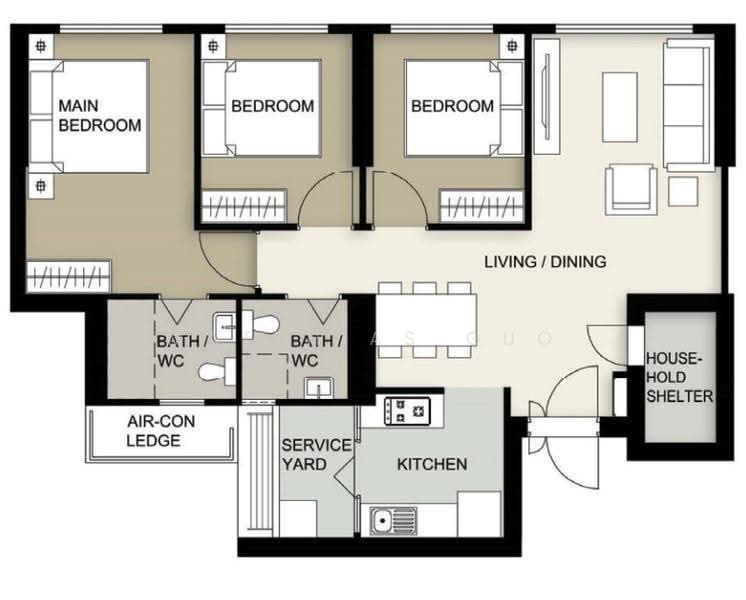 141a Mcnair Road, Mcnair Road, 3 Bedrooms, 1,001 sqft, HDB Flat For Rent, by Matthias Guo, 500291214 - PropertyGuru.com.sg