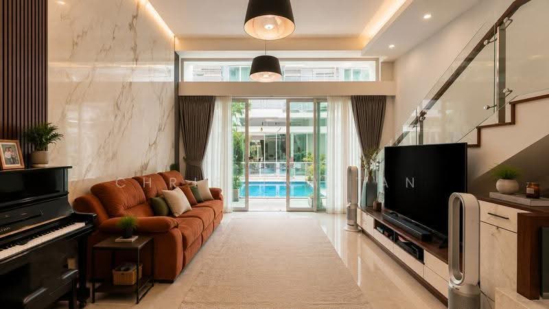 Cabana, 145A Sunrise Terrace, Seletar / Yio Chu Kang, 5 Bedrooms, 2,917 sqft, Cluster House For Sale, by Christina Tan, 500291253 - Living Room - PropertyGuru.com.sg