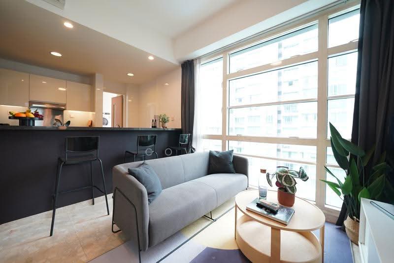 The Bayron, 49 Saint Thomas Walk, Orchard / River Valley, 1 Bedroom, 146 sqft, Condominium For Rent, by Cove, 500291480 - Living Room - PropertyGuru.com.sg
