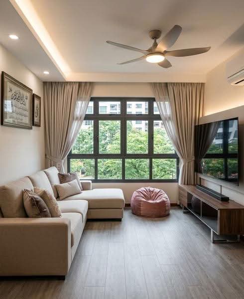 675D Fern Grove @ Yishun, 675D Yishun Avenue 4, Sembawang / Yishun, 2 Bedrooms, 732 sqft, HDB Flat For Sale, by Ethan Goh, 500292005 - Living Room AI image - PropertyGuru.com.sg