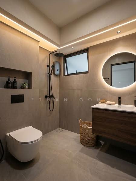 675D Fern Grove @ Yishun, 675D Yishun Avenue 4, Sembawang / Yishun, 2 Bedrooms, 732 sqft, HDB Flat For Sale, by Ethan Goh, 500292005 - Bathroom AI image - PropertyGuru.com.sg