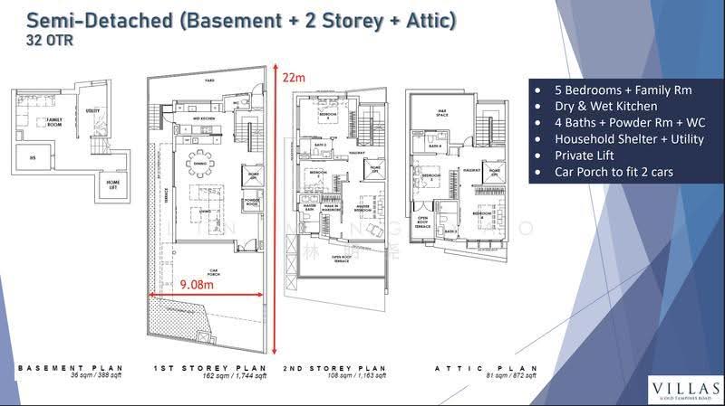 Villas @ Old Tampines Road, 30 Old Tampines Road, Pasir Ris / Tampines, 5 Bedrooms, 4,166 sqft, Semi-Detached House For Sale, by Lin Ming Yao 林明尧, 500292513 - PropertyGuru.com.sg
