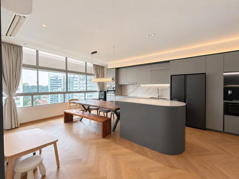 Ridgewood Condominium, 61 Mount Sinai Drive, Tanglin / Holland / Bukit Timah, 3 Bedrooms, 1,744 sqft, Condominium For Sale, by Sarah X. (郑雪梅), 500292836 - Dining & Kitchen - PropertyGuru.com.sg