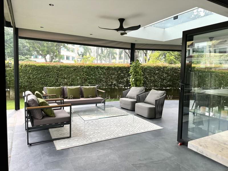 Hillview Villas, Hillview Way, Dairy Farm / Bukit Panjang / Choa Chu Kang, 5 Bedrooms, 4,300 sqft, Corner Terrace For Sale, by Christine Low, 500292931 - Level 1 Patio - PropertyGuru.com.sg