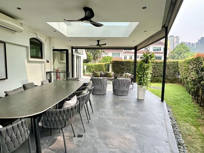 Hillview Villas, Hillview Way, Dairy Farm / Bukit Panjang / Choa Chu Kang, 5 Bedrooms, 4,300 sqft, Corner Terrace For Sale, by Christine Low, 500292931 - Level 1 Patio - PropertyGuru.com.sg
