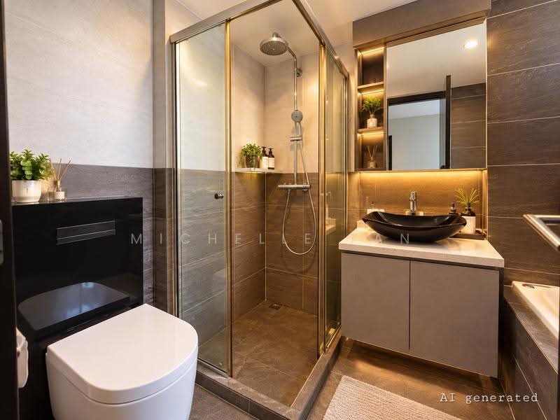 Changi Rise Condo, 16 Simei Rise, Pasir Ris / Tampines, 3 Bedrooms, 1,130 sqft, Condominium For Sale, by Michelle Tan, 500292948 - Bathroom - PropertyGuru.com.sg