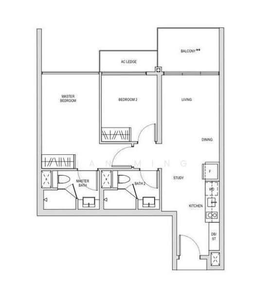 Affinity At Serangoon, 20 Serangoon North Avenue 1, Hougang / Punggol / Sengkang, 2 Bedrooms, 753 sqft, Condominium For Sale, by Jian Ming, 500293052 - PropertyGuru.com.sg