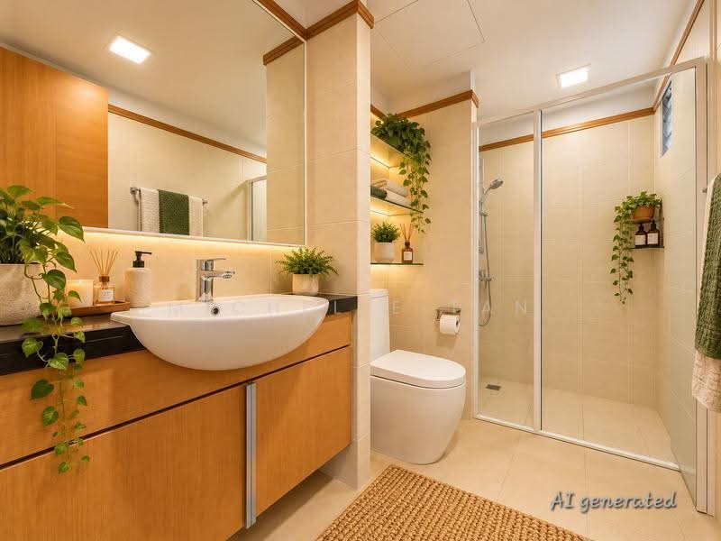 Changi Rise Condo, 16 Simei Rise, Pasir Ris / Tampines, 3 Bedrooms, 1,259 sqft, Condominium For Sale, by Michelle Tan, 500293066 - Bathroom - PropertyGuru.com.sg