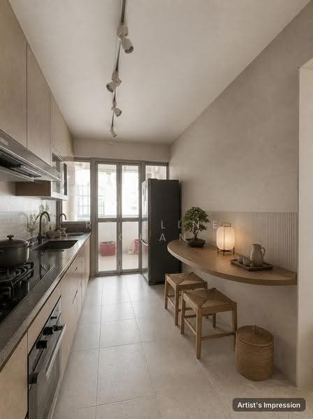 207C Punggol Place, 207C Punggol Place, Hougang / Punggol / Sengkang, 3 Bedrooms, 990 sqft, HDB Flat For Sale, by Roseline Chan, 500293068 - Spacious Kitchen- Artist Impression - PropertyGuru.com.sg