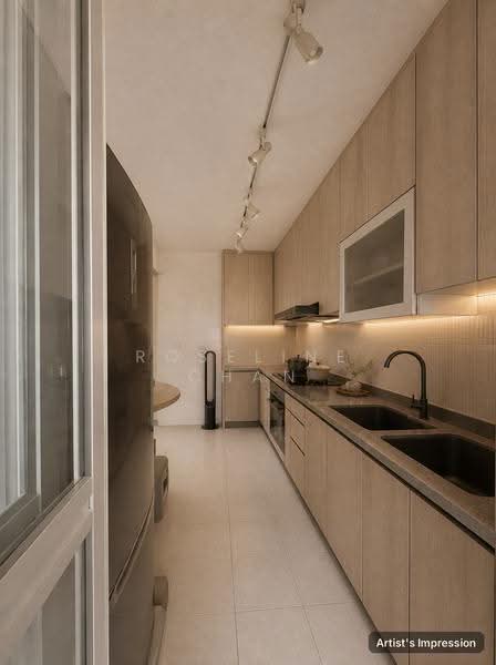 207C Punggol Place, 207C Punggol Place, Hougang / Punggol / Sengkang, 3 Bedrooms, 990 sqft, HDB Flat For Sale, by Roseline Chan, 500293068 - Spacious Kitchen- Artist Impression - PropertyGuru.com.sg