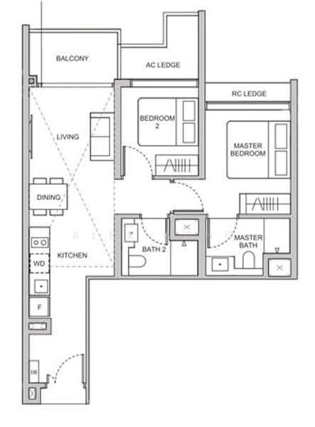 Hillock Green, 26 Lentor Central, Mandai / Upper Thomson, 2 Bedrooms, 710 sqft, Condominium For Sale, by Alex Wong, 500293165 - PropertyGuru.com.sg