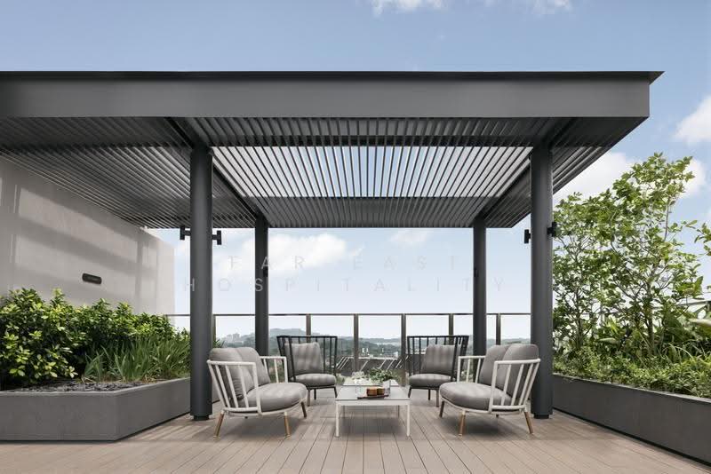 Quincy House Singapore, 5 Holland Village Way, Tanglin / Holland / Bukit Timah, 2 Bedrooms, 721 sqft, Apartment For Rent, by Alvin Chee, 500293391 - Rooftop Lounge - PropertyGuru.com.sg