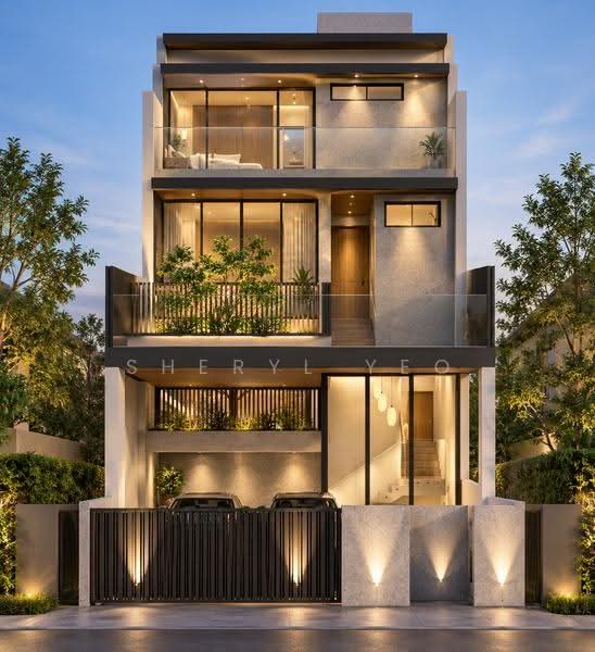 **LANDED7772@** BRAND NEW TERRACE MINS TO THOMSON PLAZA 1KM TO AI TONG PRI, Ang Mo Kio / Bishan / Thomson, 5 Bedrooms, 4,555 sqft, Terraced House For Sale, by Sheryl Yeo, 500294710 - Exterior - PropertyGuru.com.sg