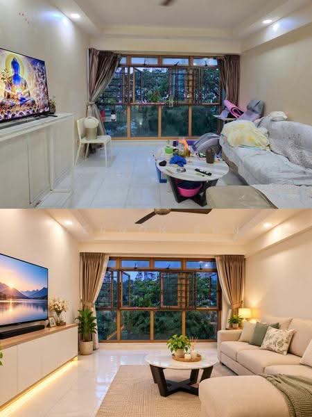 318B Anchorvale Link, 318B Anchorvale Link, Hougang / Punggol / Sengkang, 3 Bedrooms, 1,184 sqft, HDB Flat For Sale, by Vernon Sun, 500294796 - Living Room - PropertyGuru.com.sg