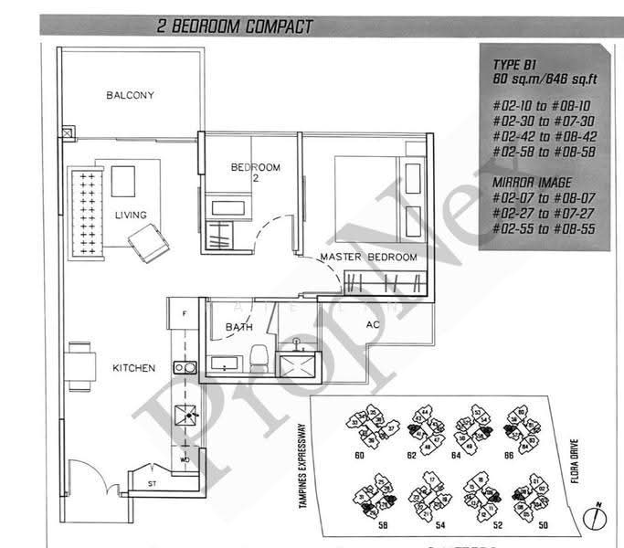 Parc Olympia, 50 Flora Drive, Changi Airport / Changi Village, 2 Bedrooms, 646 sqft, Condominium For Sale, by Kate Lin, 500295198 - PropertyGuru.com.sg