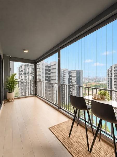 The Florence Residences, 89 Hougang Avenue 2, Hougang / Punggol / Sengkang, 4 Bedrooms, 1,281 sqft, Condominium For Sale, by Charles Goy, 500295351 - Balcony - PropertyGuru.com.sg