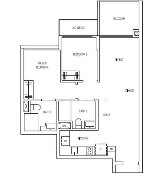 Treasure at Tampines, 13 Tampines Lane, Pasir Ris / Tampines, 2 Bedrooms, 678 sqft, Condominium For Rent, by Khai sng, 500295376 - PropertyGuru.com.sg