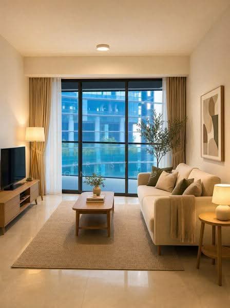 Marina One Residences, 21 Marina Way, Boat Quay / Raffles Place / Marina, 2 Bedrooms, 1,023 sqft, Condominium For Sale, by Kristie Dong 董梦瑶, 500295749 - Living Room - PropertyGuru.com.sg
