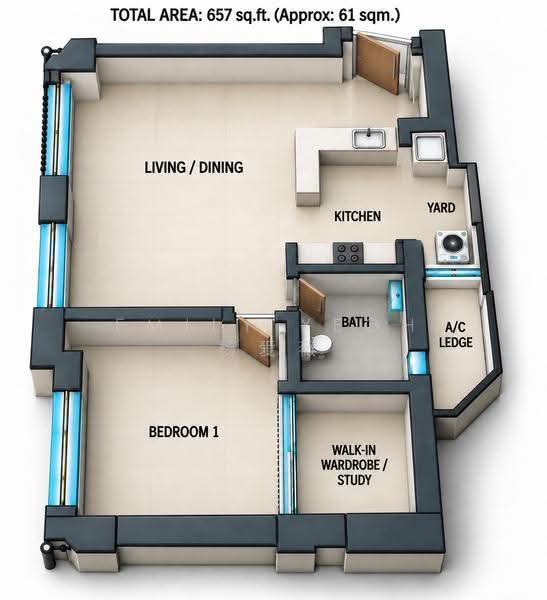 Gloucester Mansions, 10 Newton Road, Newton / Novena, 1 Bedroom, 657 sqft, Condominium For Sale, by Emily Yeoh  杨爱薇, 500296169 - PropertyGuru.com.sg