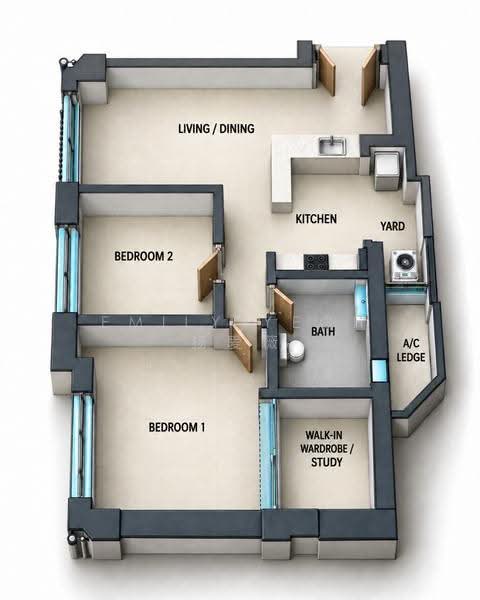 Gloucester Mansions, 10 Newton Road, Newton / Novena, 1 Bedroom, 657 sqft, Condominium For Sale, by Emily Yeoh  杨爱薇, 500296169 - Living Room - PropertyGuru.com.sg