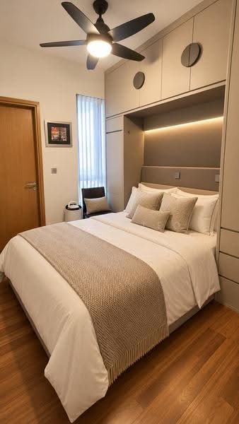 OLA Residences @ Mountbatten, 839 Mountbatten Road, East Coast / Marine Parade, 3 Bedrooms, 1,916 sqft, Condominium For Rent, by Lissa Teo, 500296371 - Bedroom 2 with Murphy bed ensuite - PropertyGuru.com.sg