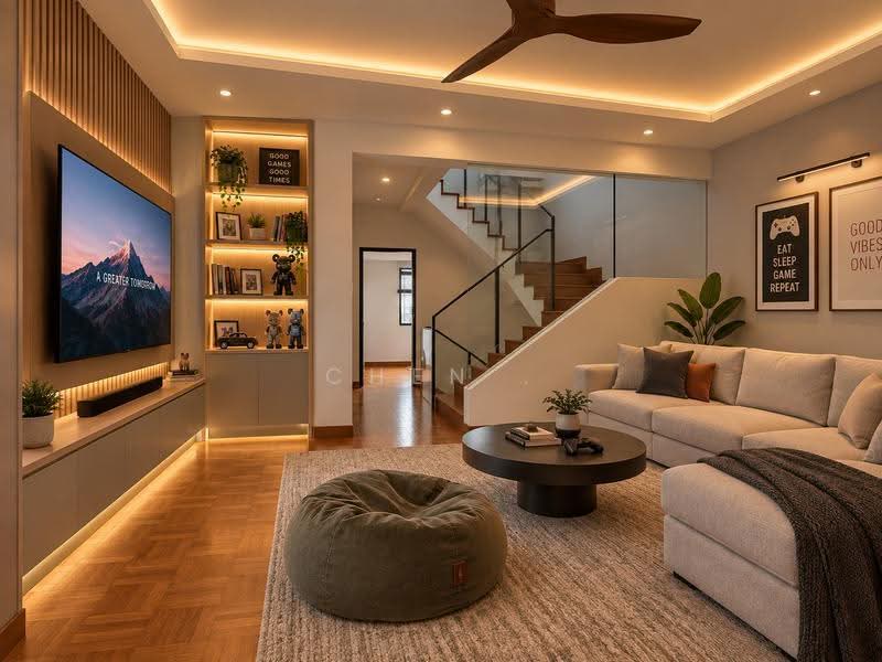Hillview Recently Renovated Motivated Seller, Hillview Way, Dairy Farm / Bukit Panjang / Choa Chu Kang, 5 Bedrooms, 5,500 sqft, Corner Terrace For Sale, by CHEN ., 500296374 - Living Room - PropertyGuru.com.sg