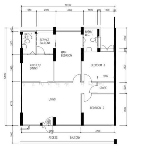 159 Jalan Teck Whye, 159 Jalan Teck Whye, Dairy Farm / Bukit Panjang / Choa Chu Kang, 3 Bedrooms, 1,076 sqft, HDB Flat For Sale, by Alex Yew, 500296390 - PropertyGuru.com.sg