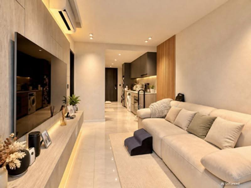 Riverfront Residences, 55 Hougang Avenue 7, Hougang / Punggol / Sengkang, 1 Bedroom, 517 sqft, Condominium For Sale, by Joelle Chew, 500296408 - Living Room - PropertyGuru.com.sg