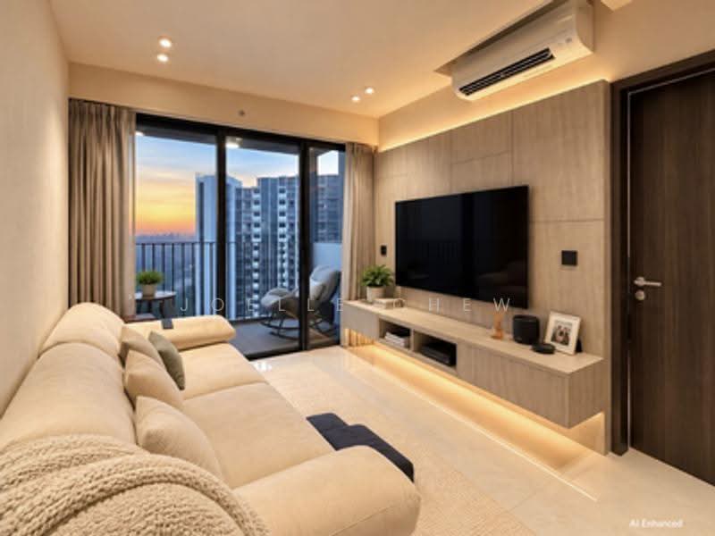 Riverfront Residences, 55 Hougang Avenue 7, Hougang / Punggol / Sengkang, 1 Bedroom, 517 sqft, Condominium For Sale, by Joelle Chew, 500296408 - Living Room - PropertyGuru.com.sg