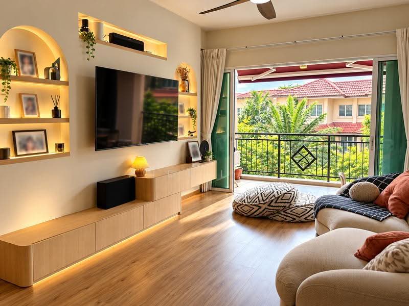 Seletar Springs Condominium, 106 Gerald Drive, Seletar / Yio Chu Kang, 4 Bedrooms, 1,561 sqft, Condominium For Sale, by Andy Law, 500297041 - Living Room - PropertyGuru.com.sg