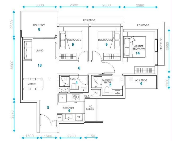 Hillhaven, 7 Hillview Rise, Dairy Farm / Bukit Panjang / Choa Chu Kang, 3 Bedrooms, 947 sqft, Condominium For Rent, by Laven Loo 吕欣颐, 500297918 - PropertyGuru.com.sg