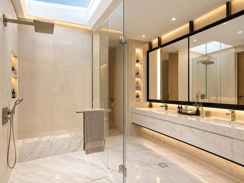 Brand New 3-Storey FH Detached W Basement | 7+1 B’rms | Gym, Steam Rm, Pool & Lift, Holland/ Mt Sinai/ Grove Dr/ Jln Kebaya, Tanglin / Holland / Bukit Timah, 7 Bedrooms, 10,200 sqft, Detached House For Sale, by Wil Ng, 500298590 - Bathroom - PropertyGuru.com.sg