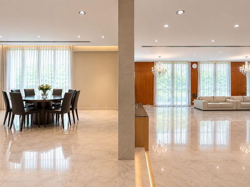 Tanglin Hill GCB Framed By Greenery & City Skyline, Tanglin Hill/ Chatsworth/ Ridley Park/ Jervois, Tanglin / Holland / Bukit Timah, 6 Bedrooms, 8,000 sqft, Good Class Bungalow For Sale, by Wil Ng, 500298614 - Dining Room - PropertyGuru.com.sg