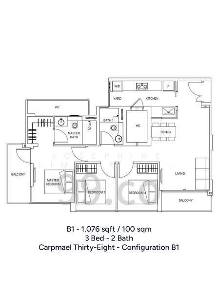 Carpmael Thirty-Eight, 38 Carpmael Rd, East Coast / Marine Parade, 3 Bedrooms, 1,076 sqft, Condominium For Rent, by Josephine Lim J R 林婕容 (区域分行董事 ), 500298616 - PropertyGuru.com.sg