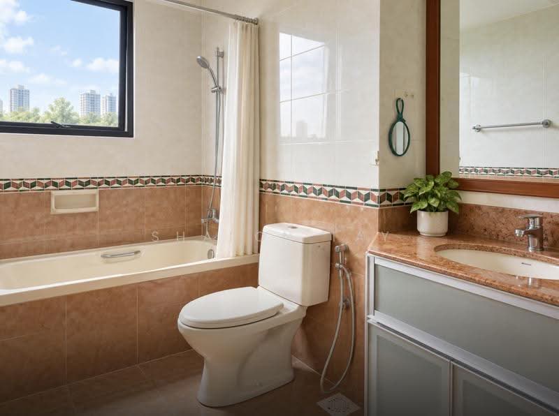 6Beds 3Bath Next to mrt!, Eunos / Geylang / Paya Lebar, 6 Bedrooms, 1,528 sqft, Condominium For Sale, by Sharon Tay, 500298828 - Bathroom - PropertyGuru.com.sg