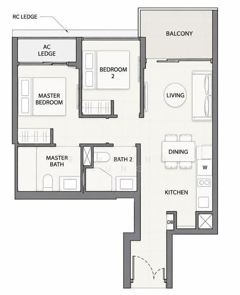 Kingsford Waterbay, 78 Upper Serangoon View, Hougang / Punggol / Sengkang, 2 Bedrooms, 678 sqft, Condominium For Rent, by Raymond Tung, 500298839 - PropertyGuru.com.sg