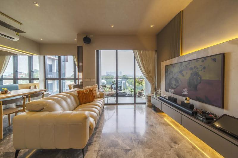 RARE Top Floor. UNBLOCKED GCB Views. $150k Designer Reno, Tanglin / Holland / Bukit Timah, 2 Bedrooms, 721 sqft, Apartment For Sale, by Jaeson Lin 林暉盛, 500298842 - Living Room - PropertyGuru.com.sg