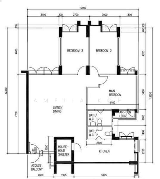 308A Anchorvale Road, 308A Anchorvale Road, Hougang / Punggol / Sengkang, 3 Bedrooms, 1,184 sqft, HDB Flat For Sale, by Amelia Koh, 500299429 - PropertyGuru.com.sg
