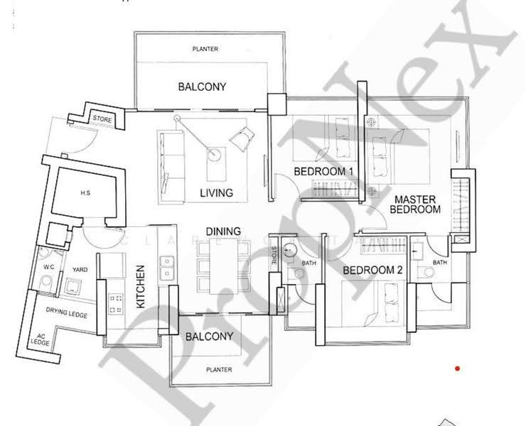 The Regency at Tiong Bahru, 36 Chay Yan Street, Alexandra / Commonwealth, 3 Bedrooms, 1,270 sqft, Condominium For Rent, by Clarence Tan, 500299733 - PropertyGuru.com.sg