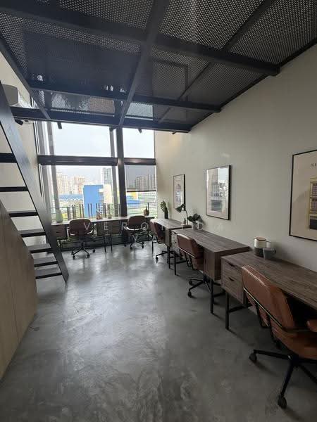 Office with full panel window