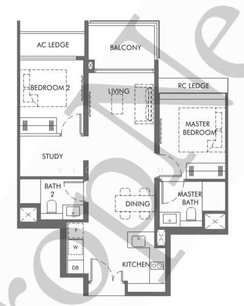 The Hill @ One-North, 17 Slim Barrack Rise, Buona Vista / West Coast / Clementi New Town, 2 Bedrooms, 775 sqft, Condominium For Rent, by Victor Ho, 500306306 - PropertyGuru.com.sg