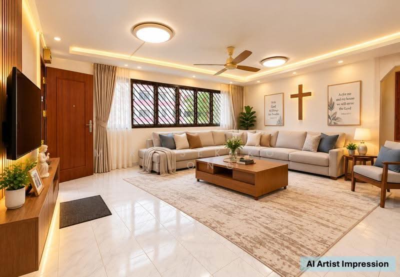 650 Hougang Avenue 8, 650 Hougang Avenue 8, Hougang / Punggol / Sengkang, 3 Bedrooms, 1,119 sqft, HDB Flat For Sale, by Mike Sek Kok Tiong, 500308586 - Living Room - PropertyGuru.com.sg