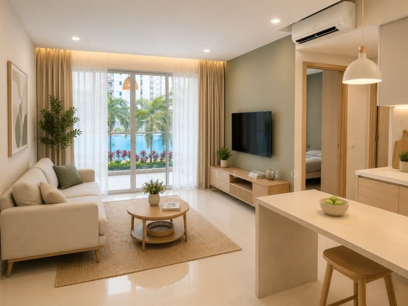 Waterview, 89 Tampines Avenue 1, 2 Bedrooms, 786 sqft, Condominium For Sale, by Eileen Leong, 60003223 - Living Room - For Illustration Only - PropertyGuru.com.sg