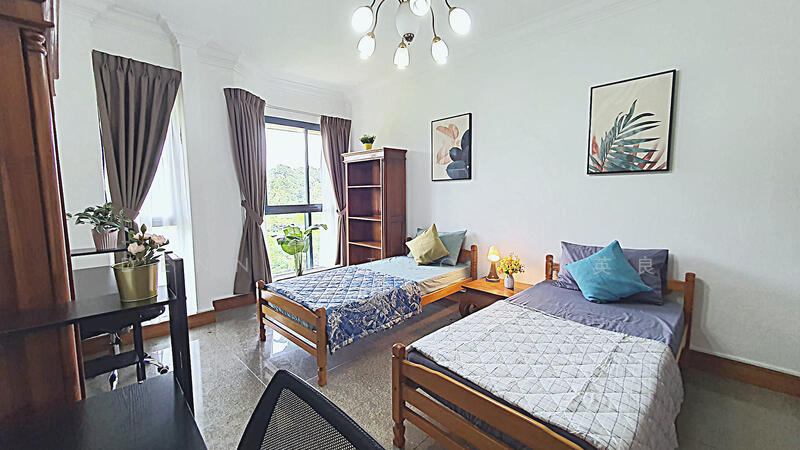 Westcove Condo, 12 West Coast Crescent, 3 Bedrooms, 1,098 sqft, Condominium For Rent, by Dennis Thor 涂英良, 60004837 - Bedroom 3 with 2 Single beds - PropertyGuru.com.sg