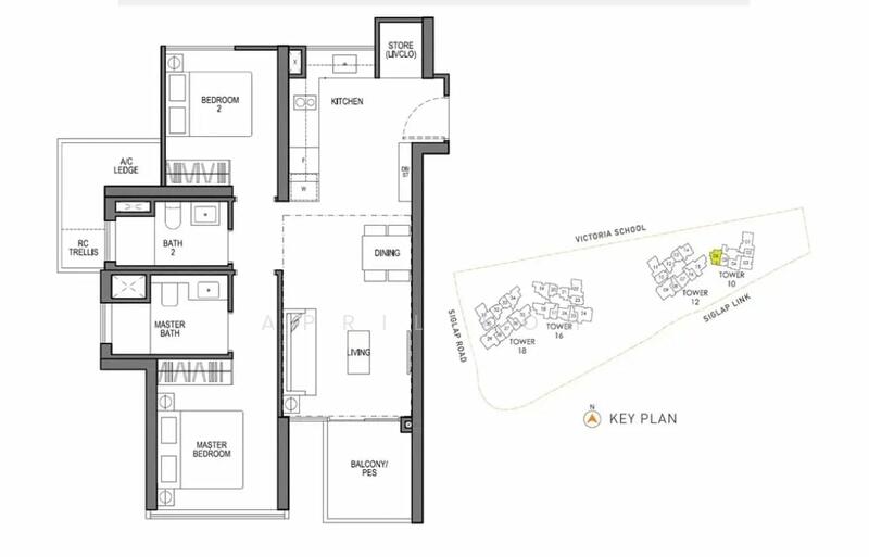 Seaside Residences, 10 Siglap Link, 2 Bedrooms, 786 sqft, Apartment For Sale, by April Koh, 60008494 - PropertyGuru.com.sg