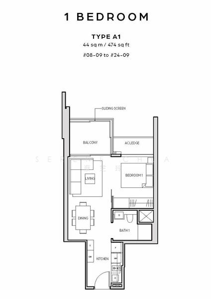 Midtown Bay, 120 Beach Road, 1 Bedroom, 409 sqft, Condominium For Sale, by Serene Chua 蔡芝玲, 60011016 - PropertyGuru.com.sg
