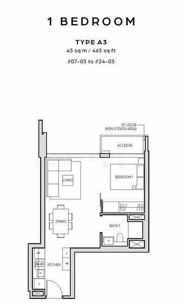 Midtown Bay, 120 Beach Road, 1 Bedroom, 409 sqft, Condominium For Sale, by Serene Chua 蔡芝玲, 60011016 - PropertyGuru.com.sg