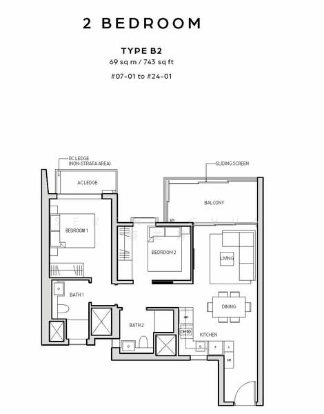 Midtown Bay, 120 Beach Road, 2 Bedrooms, 743 sqft, Condominium For Sale, by Serene Chua 蔡芝玲, 60011029 - PropertyGuru.com.sg