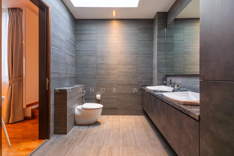 Master bathroom with skylight
